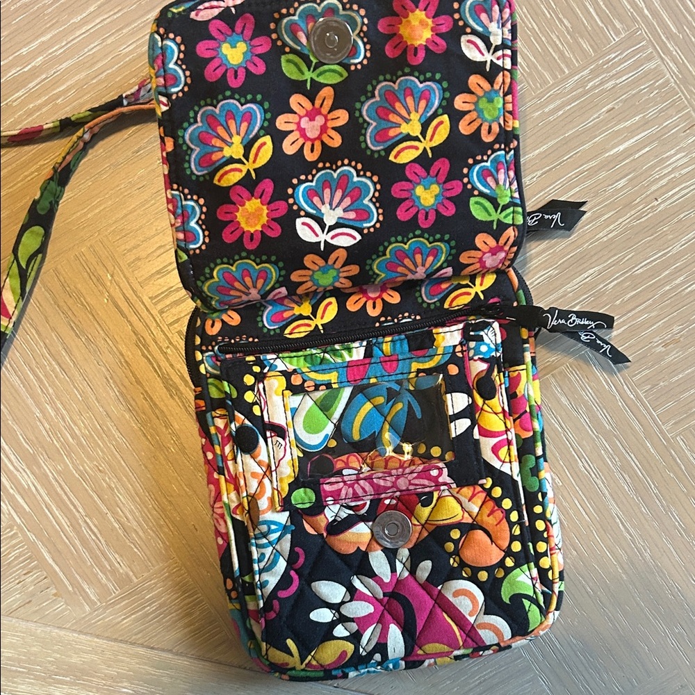 Vera Bradley Disney Floral Crossbody Bag - Black and Multicolor - Picture 3 of 5